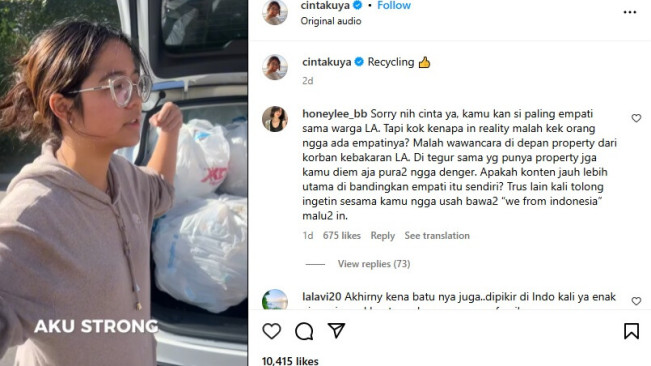 Cinta Kuya Gak Malu Jadi Pemulung di Amerika, Pamer Duit 38 Dolar
