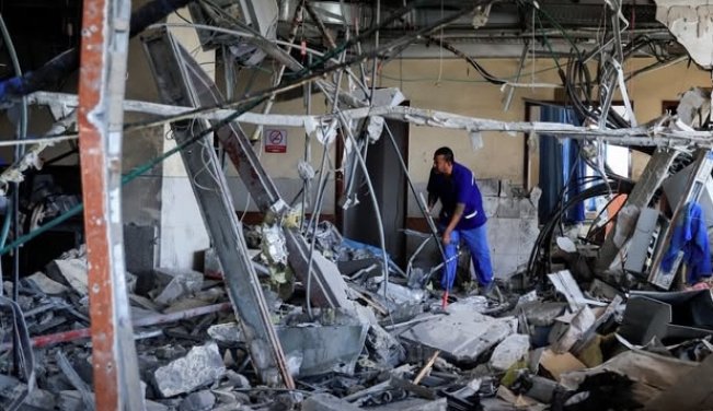 Kondisi salah satu RS di Gaza usai diserang Israel. [Instagram]