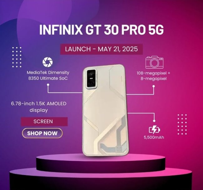 Infinix GT 30 Pro akan dilengkapi dengan triple-camera belakang yang terdiri dari lensa utama 108MP (wide) dengan OIS, lensa ultrawide 8MP, dan lensa depth 2MP. [Instagram]