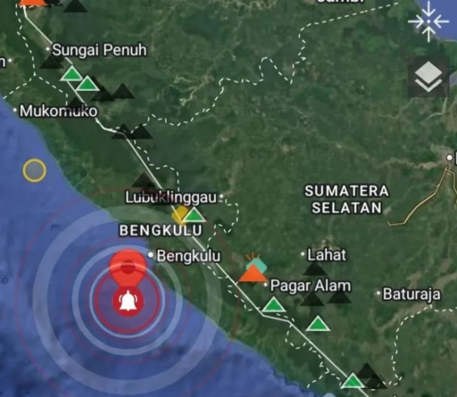 Ilustrasi Bengku diguncang Gempa Magnitudo 6,3. [Instagram]