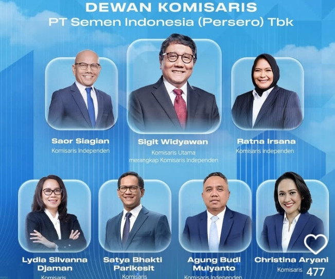 Berikut daftar susunan Dewan Komisaris PT Semen Indonesia (Persero) Tbk. [Instagram]