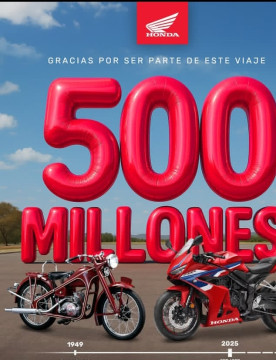 76 tahun Honda telah memproduksi motor hingga 500 juta unit secara global. [instagram]