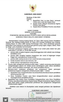 Penerapan jam malam tertuang dalam Surat Edaran yang dikeluarkan oleh.Gubernur Jawa Barat, Dedi Mulyadi. [Instagram]