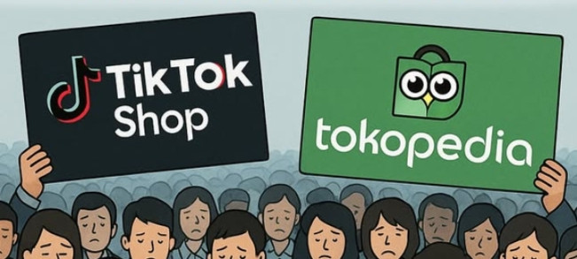 Ilustrasi TikTok merger dengan Tokopedia berimbas terhadap PHK ratusan karyawan TikTok Shop. [Instagram]