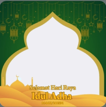 Ilustrasi Twibbon ucapan selamat Idul Adha 1446 H. [Instagram]