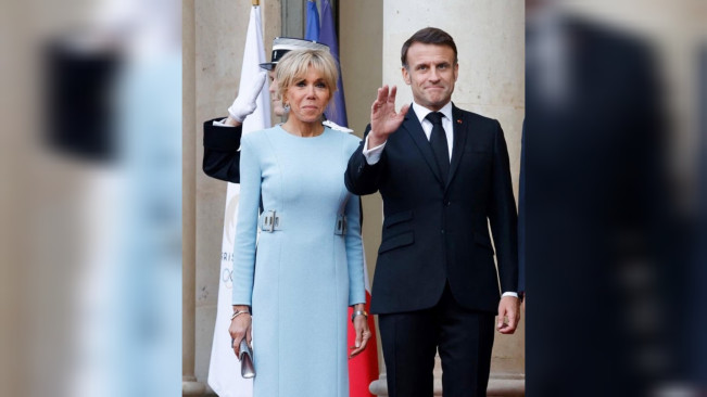 Emmanuel Macron bersama istri Brigitte Macron. [Instagram Brigitte Macron]