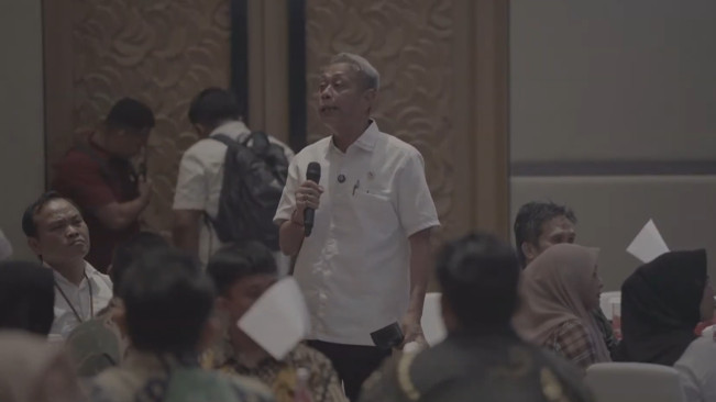Wamen Agus Jabo Priyono di acara public hearing. [FT News]
