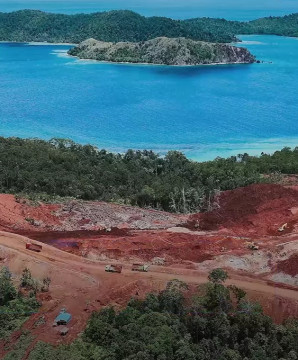 Ilustrasi Tambang yang merusak ekosistem di Raja Ampat. [Instagram]