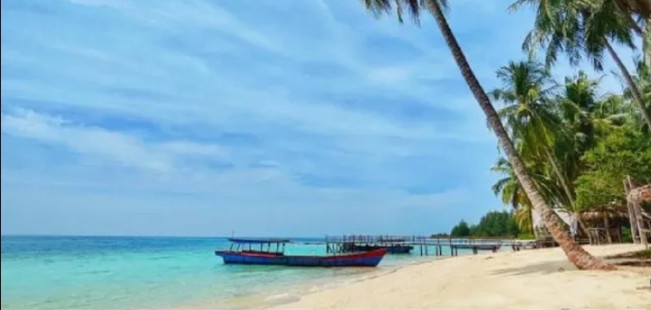 Ilustrasi Pulau Panjang yang diperebutkan  Aceh dan Sumut. [Instagram]