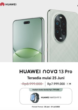 Harga resmi Huawei Nova 13 Pro. [Instagram]