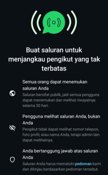 Ilustrasi saluran baru WhatsApp yang telah diuji di Indonesia. [Instagram]