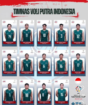 Skuad Timnas Voli Putra Indonesia di ajang AVC Nations Cup 2025. [Instagram]