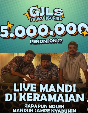 Ilustrasi nazar trio GJLS jika tembus 5 juta penonton. [Instagram]