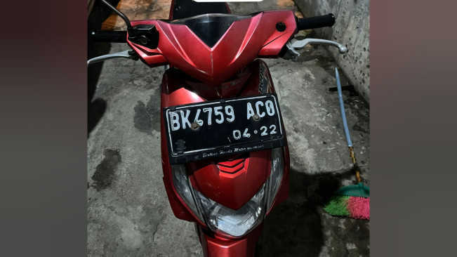Barang bukti sepeda motor. [Istimewa]