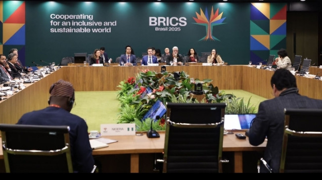 Menko AHY memberikan opening remarks pada Forum Urbanisasi BRICS ke-4 di Brazil. [Instagram] 