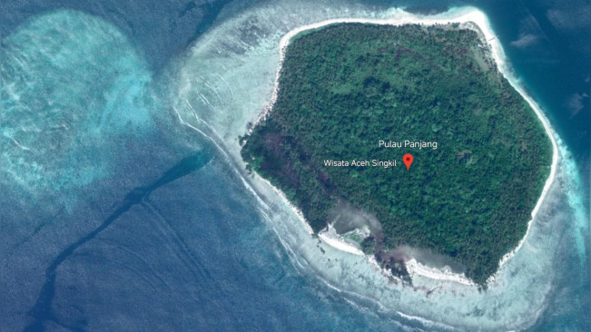 Penampakan Pulau Panjang. [Google Earth]