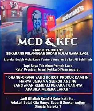 Ilustrasi bentuk seruan boikot yang beredar di media sosial. [Instagram]