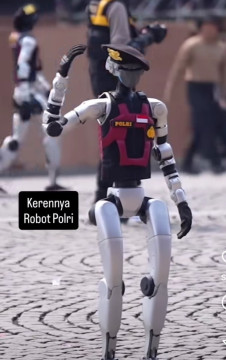 Robot humanoid Polri yang akan membantu tugas kepolisian. [Instagram]