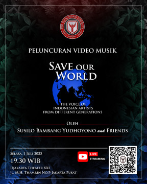 Ilustrasi poster peluncuran Video Music Save Our World. [Instagram]