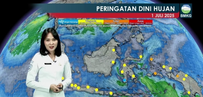 Ilustrasi BMKG keluarkan peringatan dini hujan sedang, lebat hingga angin kencang. [Instagram]