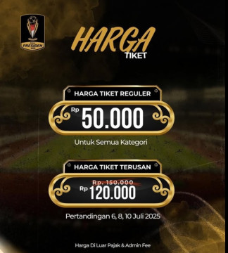Tiket terusan menyaksikan laga di Stadion Si Jalak Harupat menjadi daya tarik tersendiri bagi masyarakat. [Instagram]
