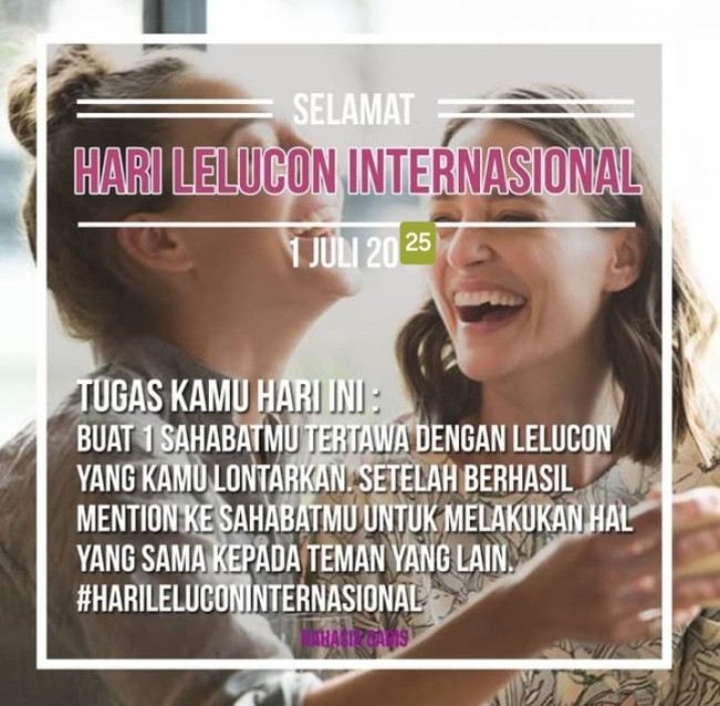 Ilustrasi Hari Lelucon Internasional. [Instagram]