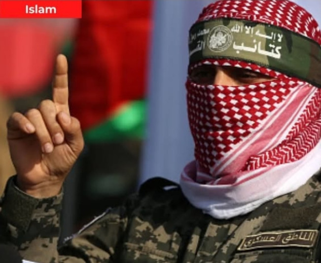 Ilustrasi pejuang Hamas. [Instagram]