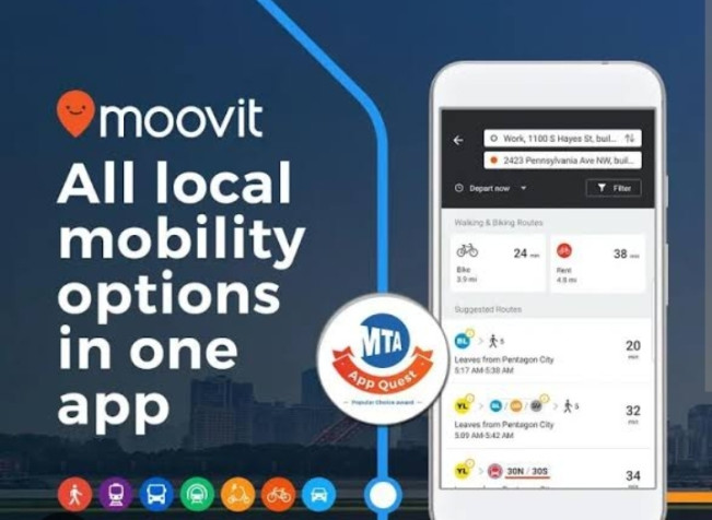 Moovit aplikasi pelacak transportasi ini juga buatan Israel. [Instagram]