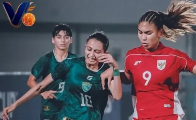 Timnas putri Pakisan saat menghadapi Timnas putri Indonesia di penyisihan kualifikasi Piala Asia Putri 2026. [Instagram]