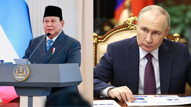 Kolase foto Presiden Prabowo Subianto dan Presiden Rusia Vladimir Putin. [Istimewa]