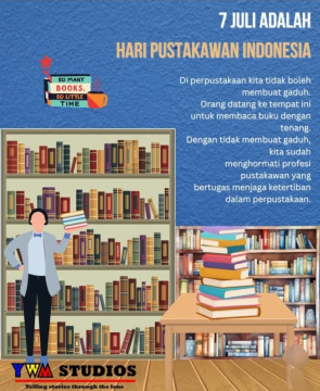Ilustrasi Hari Pustakawan Indonesia. [Instagram]