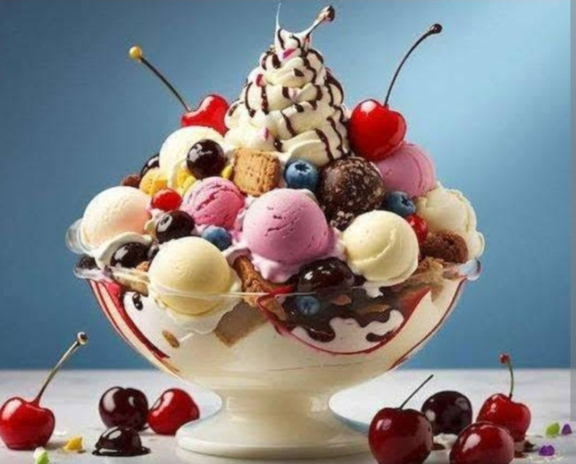 Ilustrasi Hari Es Krim Sundae Nasional. [Instagram]