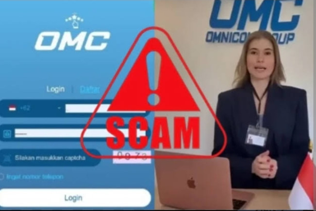 Ilustrasi OMC scam dan dinyatakan sebagai aplikasi ilegal. [Instagram]
