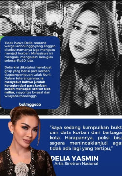 Sejumlah korban yang mengaku menjadi korban penipuan arisan Luluk Nuril. [Instagram]