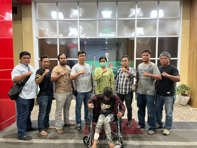 Pelaku curanmor ditembak polisi. [Dok Polsek Medan Tembung]