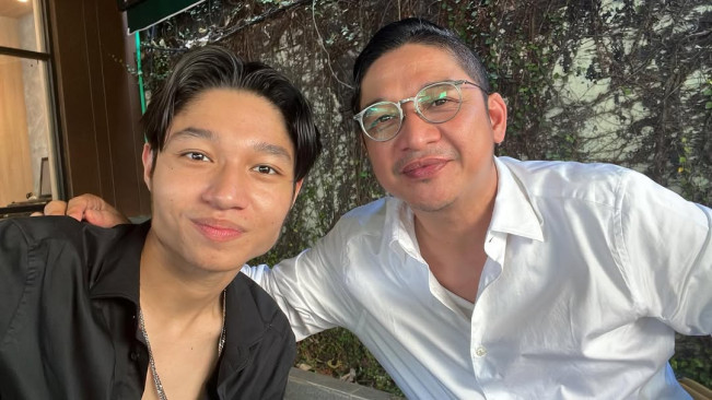 Pasha Ungu dan anaknya Kiesha Alvaro. [Instagram]