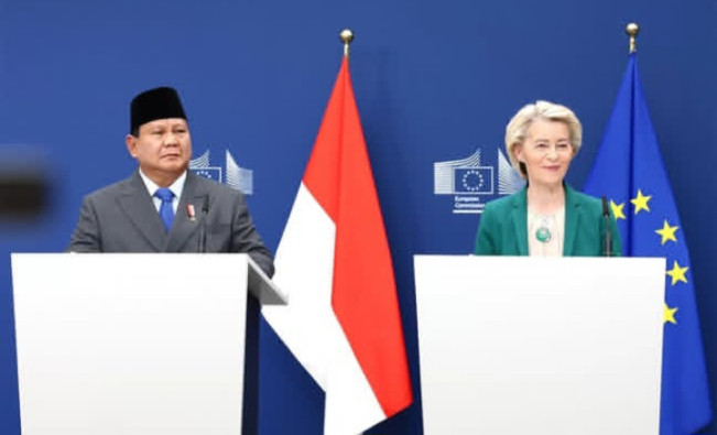 pertemuan antara Presiden Republik Indonesia Prabowo Subianto dan Presiden Komisi Eropa Ursula von der Leyen di Brussels, Belgia. [Instagram]