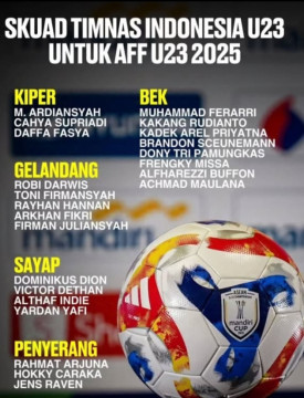 Timnas Indonesia sertakan 23 pemain hadapi Piala AFF U-23 2025. [Instagram]