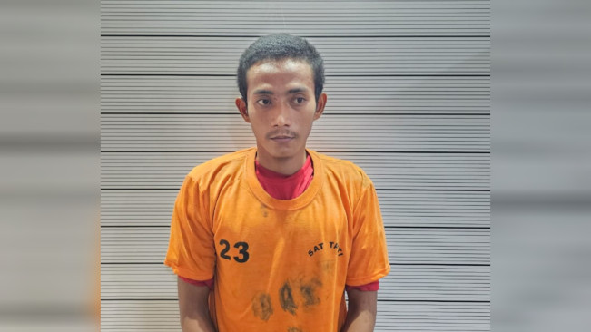 Pengecer sabu diamankan polisi. [Dok Polrestabes Medan]