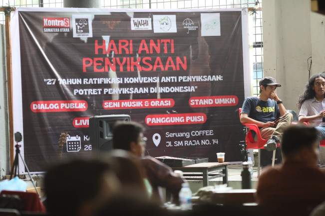 DIskusi membahas mengenai tren penyiksaan terus naik signifikan. [Istimewa]