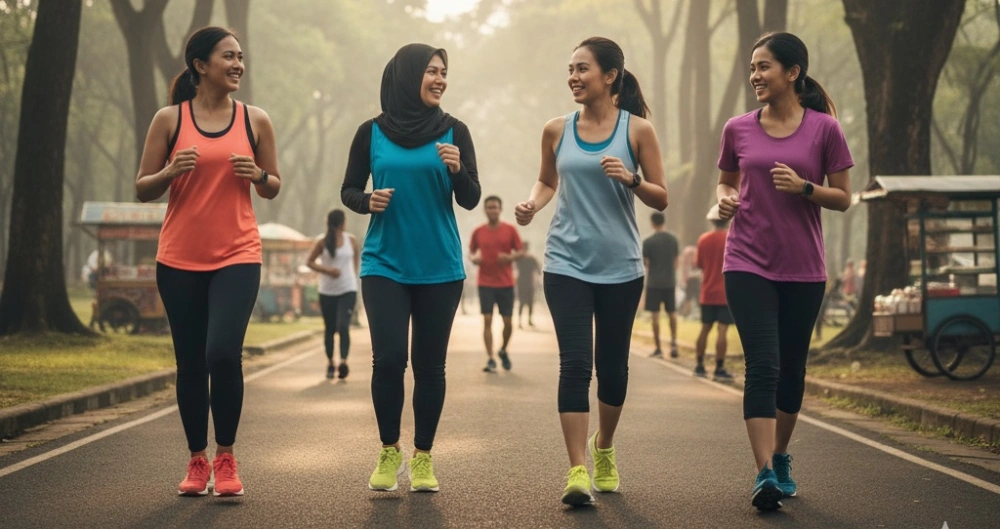 Olahraga ringan seperti berjalan kaki salah satu aktivitas fisik yang mendukung kesehatan jantung