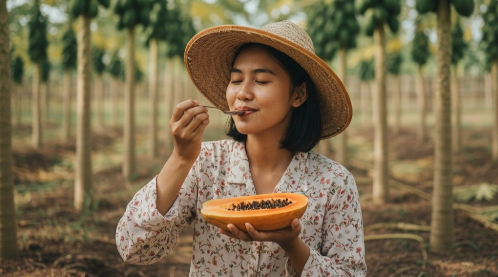 Mengonsumsi buah pepaya menjaga imunitas dan kesehatan mata