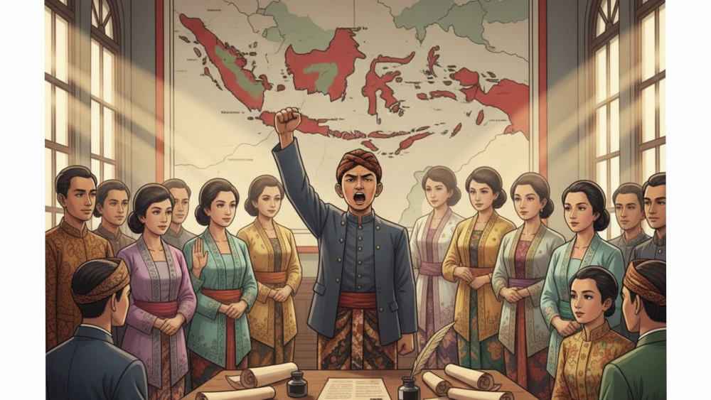 Ilustrasi semangat Sumpah Pemuda