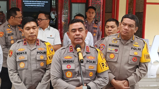 Kapolda Sumut Irjen Pol Whisnu Hermawan Februanto. [Ari FT News]