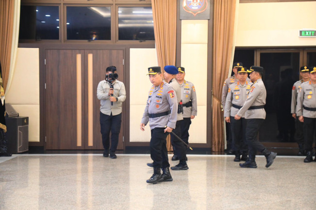 Kapolri Jenderal Pol Listyo Sigit Prabowo menghadiri upacara kenaikan pangkat. [Dok Polri]
