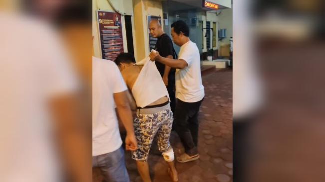 Pelaku curanmor ditembak polisi. [Dok Polsek Medan Barat]