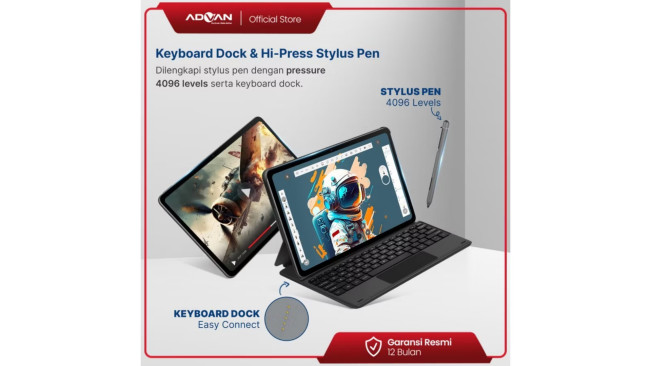 Tablet Advan memiliki kualitas baik. [Istimewa]