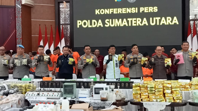 Periode Januari-Juni 2025, Polda Sumut Gagalkan Peredaran Sabu 1,2 Ton