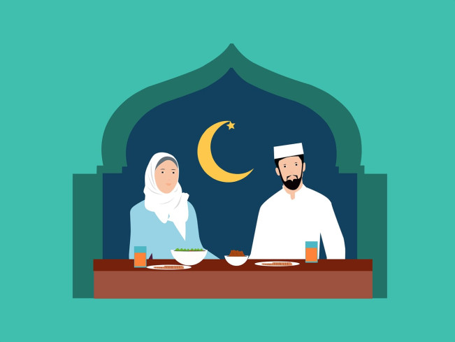 Ilustrasi berbuka puasa. [Pixabay]