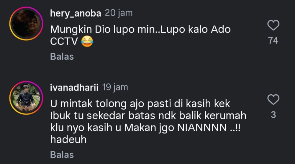 Komentar warganet. [Instagram @bengkuluinfo]